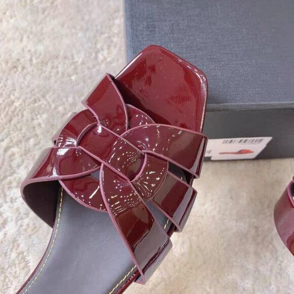 YSL Patent Leather Mule Sandals - Picture 4 of 7